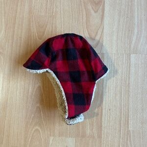Buffalo check hat Velcro closure size 0-3 months